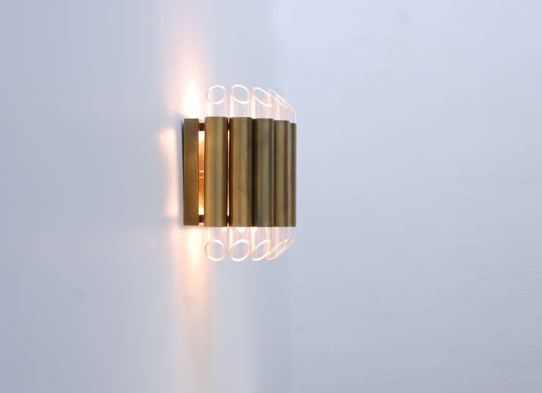 Large Lucite Sconce In Excellent Condition In Los Angeles, CA