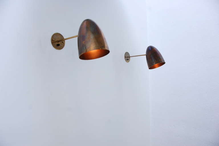 American Pivot Brass Sconces