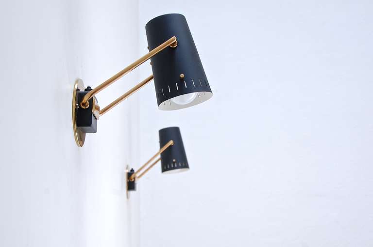 German Articulated Reading Sconces In Excellent Condition In Los Angeles, CA