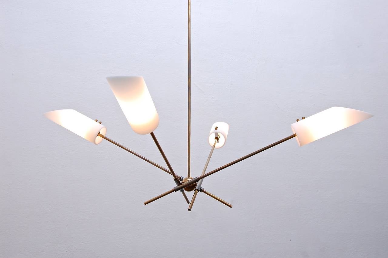 Mid-Century Modern Goemetric Chandelier by Lumfardo Luminaires For Sale