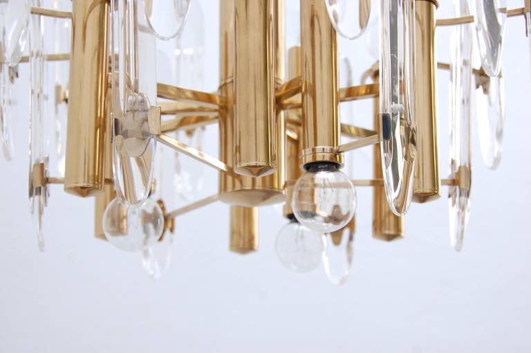 Sciolari Crystal and Brass Chandelier 3