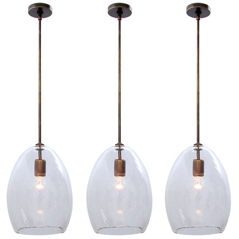 Large Glass Drop Pendant For Sale at 1stdibs