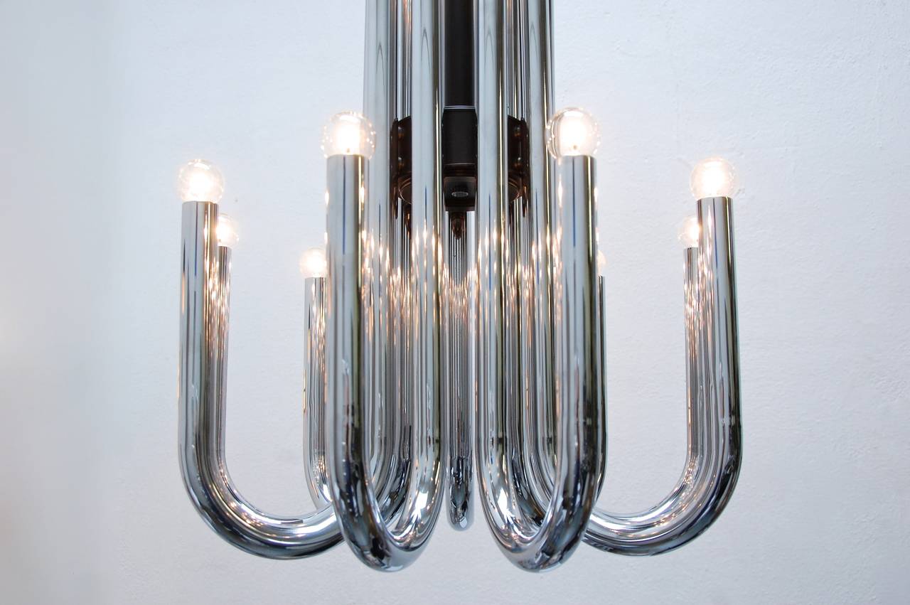 Stainless Steel Esperia Chandelier from Italy