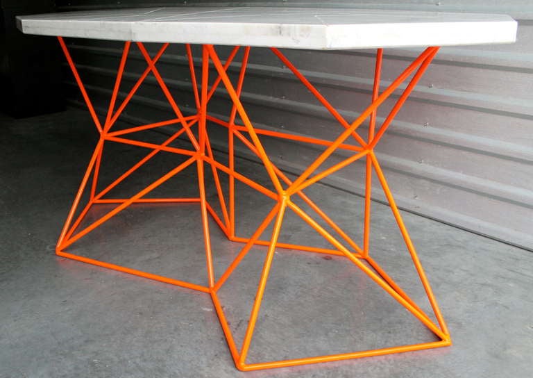 Futurist Asymmetrical Marble Dining Table or Desk by Alberto Vieyra, USA 2009