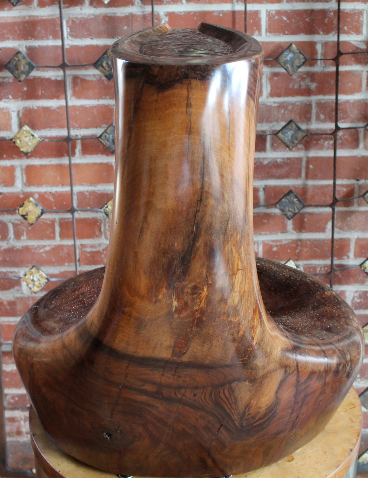 Mid-Century Modern Sculptural Cocobolo Tropical Wood Fountain by Don Shoemaker, Mexico, circa 1970 For Sale