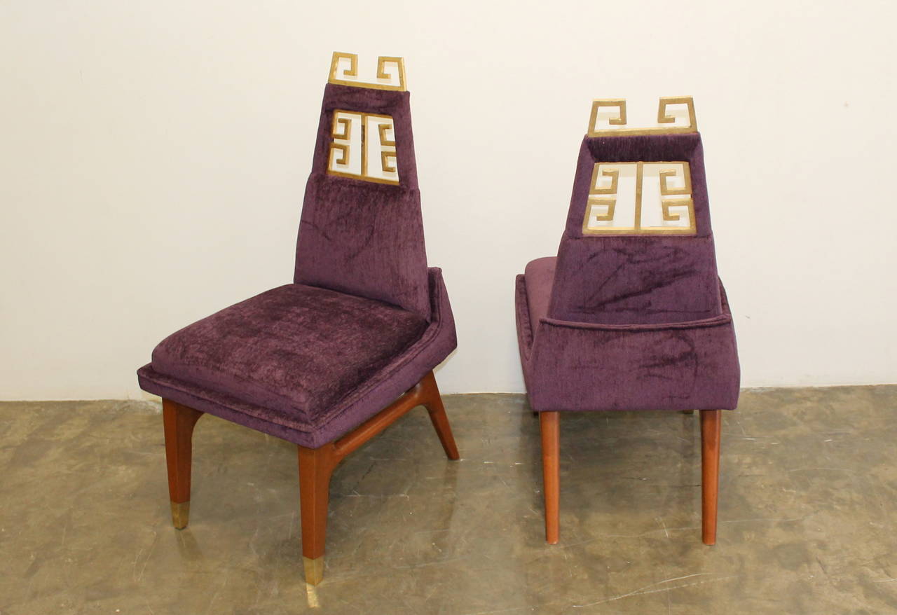 Set of Eight Greek Key Chairs by Arturo Pani, Mexico City, circa 1950 For Sale 1