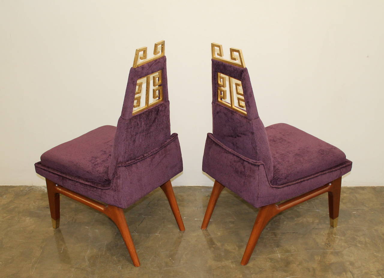 Mid-Century Modern Set of Eight Greek Key Chairs by Arturo Pani, Mexico City, circa 1950 For Sale
