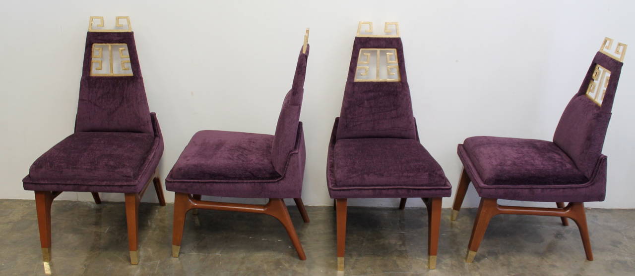 Set of Eight Greek Key Chairs by Arturo Pani, Mexico City, circa 1950 In Good Condition For Sale In San Diego, CA