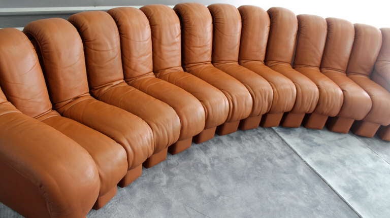 Late 20th Century 1970's De Sede Non-Stop Leather Sofa DS-600