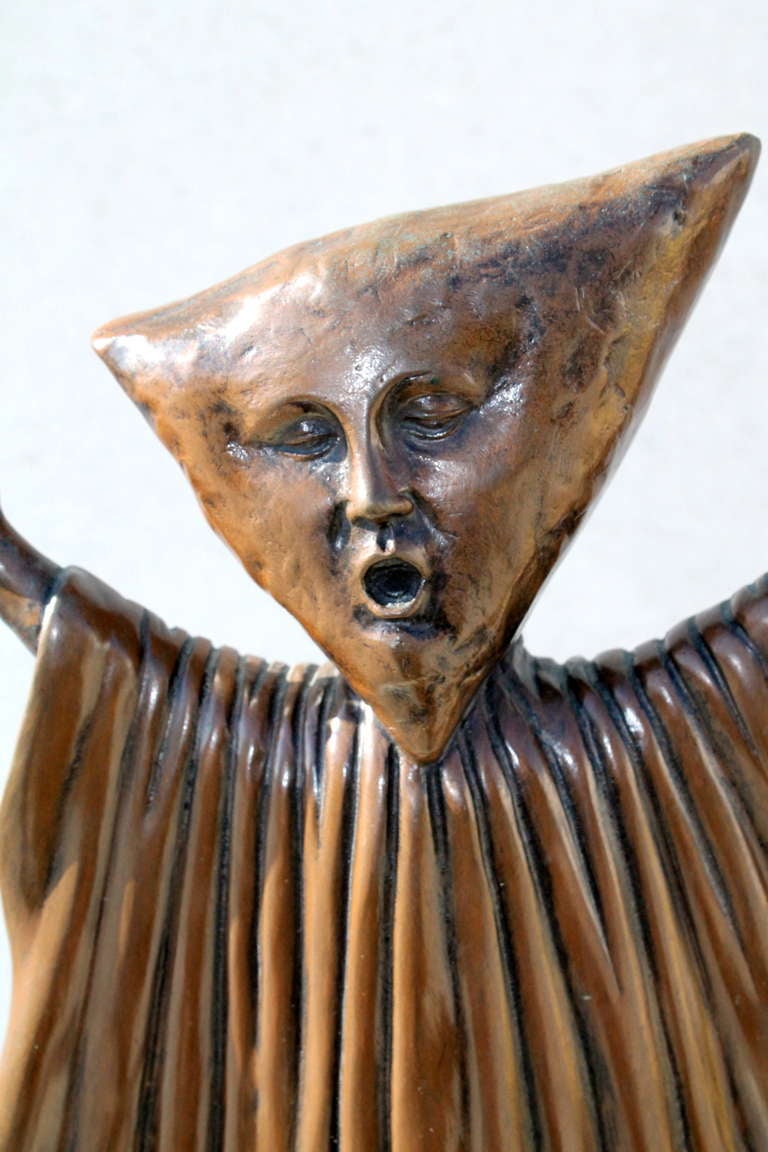 Mexican Sergio Bustamante Small Bronze Sculpture 