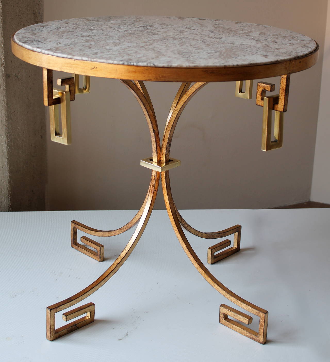 Pair of Greek Key Side Tables by Arturo Pani, Mexico City circa 1940's