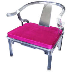 1980's Ming Style Acrylic Lounge Chair