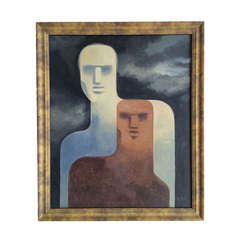 Giancarlo Novi Acrylic on Canvas Painting, Mexico City, circa 1968