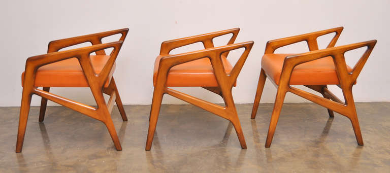 Italian Set of Four Sculptural Stools For Sale
