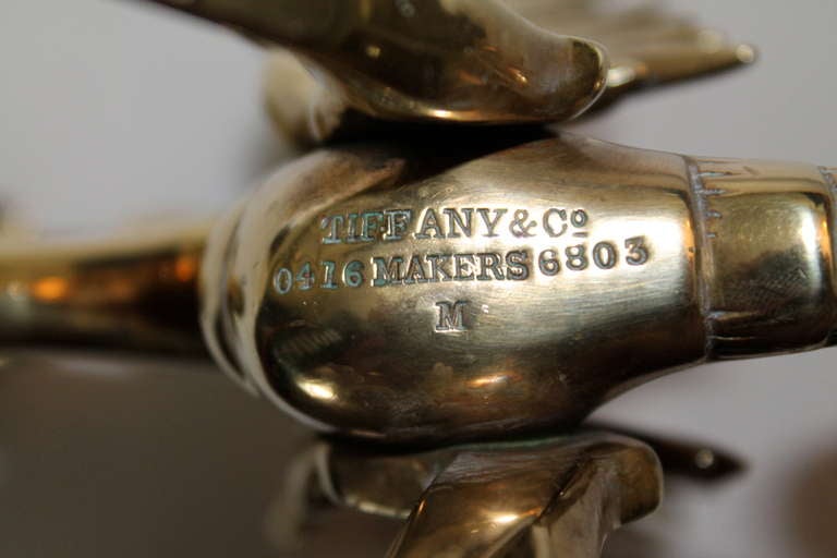1920's Bronze Griffins Candlestick Holders by Tiffany & Co. 4