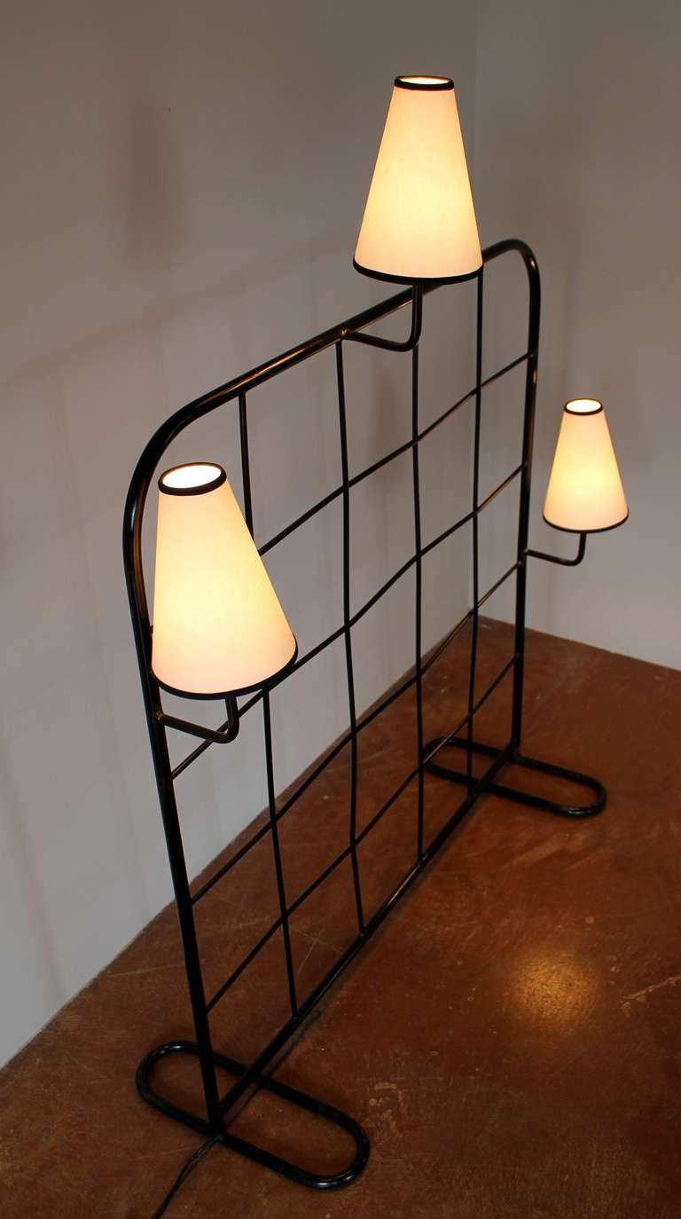 Jean Royère Croisillon Room Divider and Luminaire, France, 1949 For Sale 2