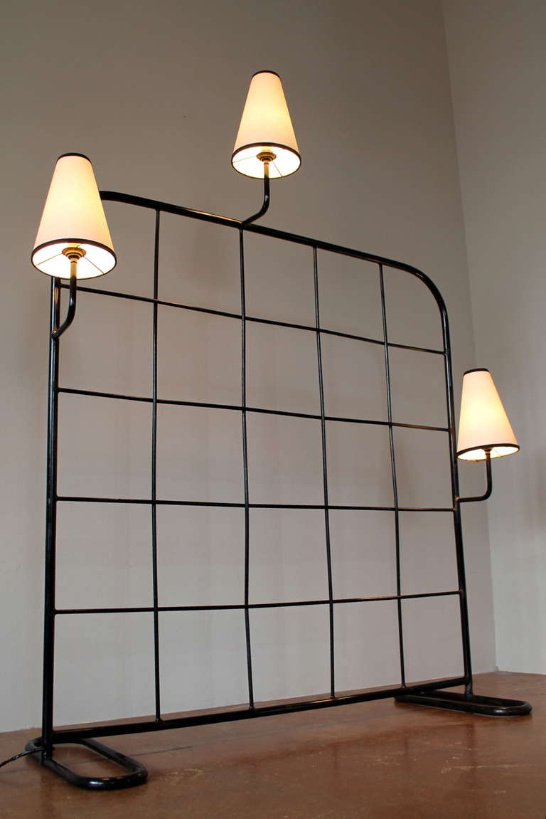 Jean Royère Croisillon Room Divider and Luminaire, France, 1949 For Sale 1