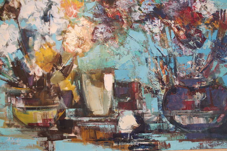 Vintage Oil Painting by Parker Lee (Leo Leibsohn) In Good Condition In San Diego, CA