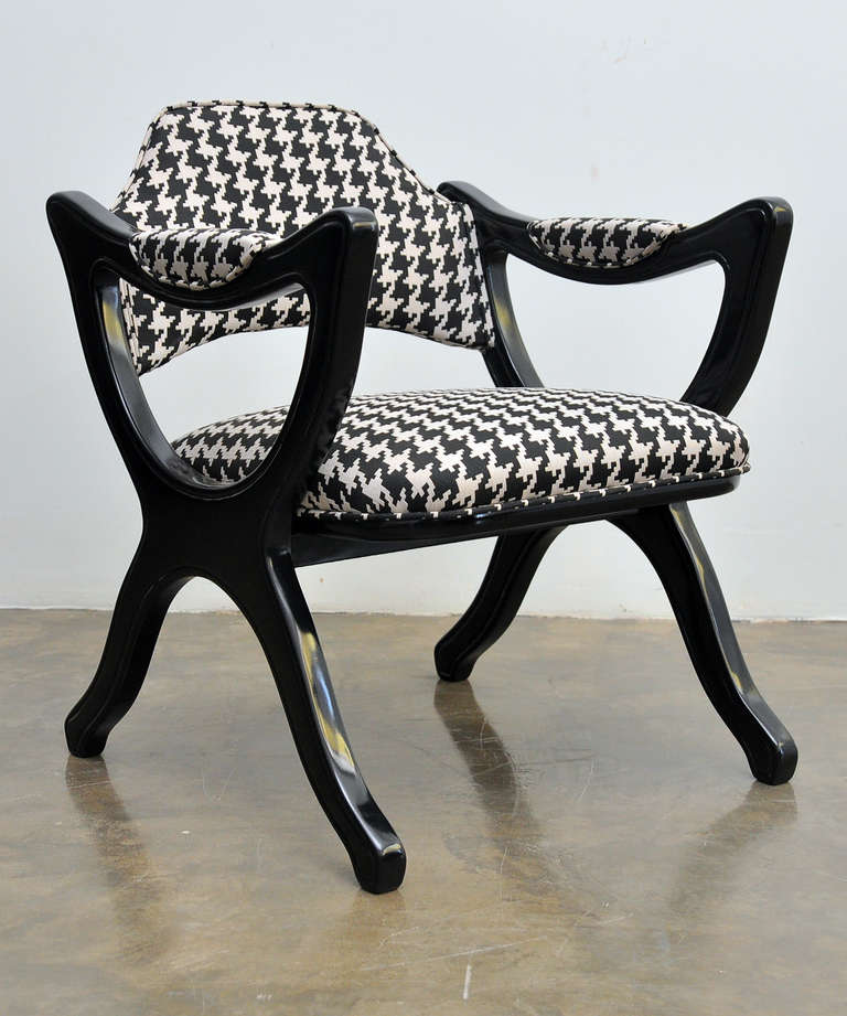 Pair of Black Lacquered Drexel Esperanto Club Chairs
ca. 1950's