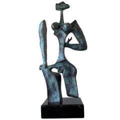 Surrealist Bronze Sculpture of a Nude Female