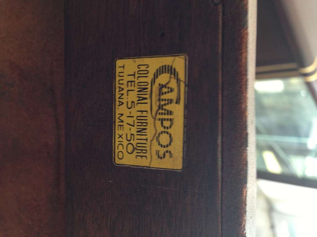 Mexican Spanish Style Rocking Chair Venadillo Wood and Leather c.1940 2