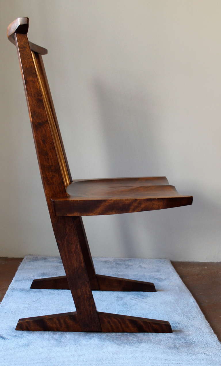 American Original Black Walnut Conoid Chair by George Nakashima, 1970