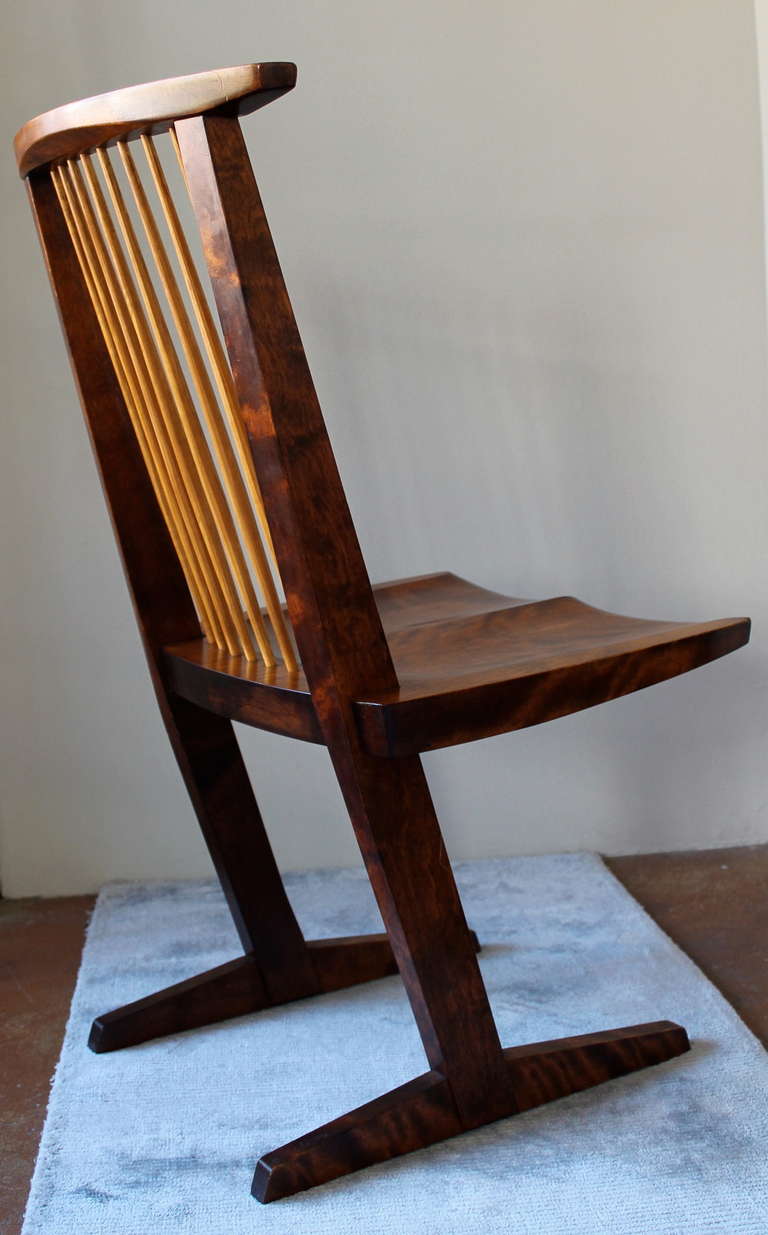 Original Black Walnut Conoid Chair by George Nakashima, 1970 In Excellent Condition In San Diego, CA