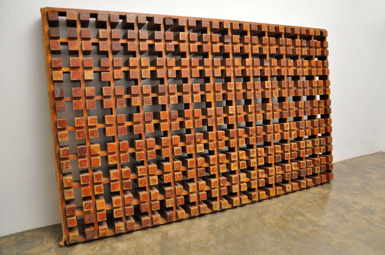 1950s Mexican Mid-Century Modern Architectural Screen Panels For Sale 5