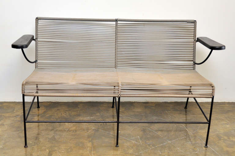 1950s Iron and Cord Patio Set In Excellent Condition In San Diego, CA