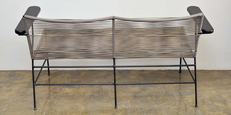 1950s Iron and Cord Patio Set 1