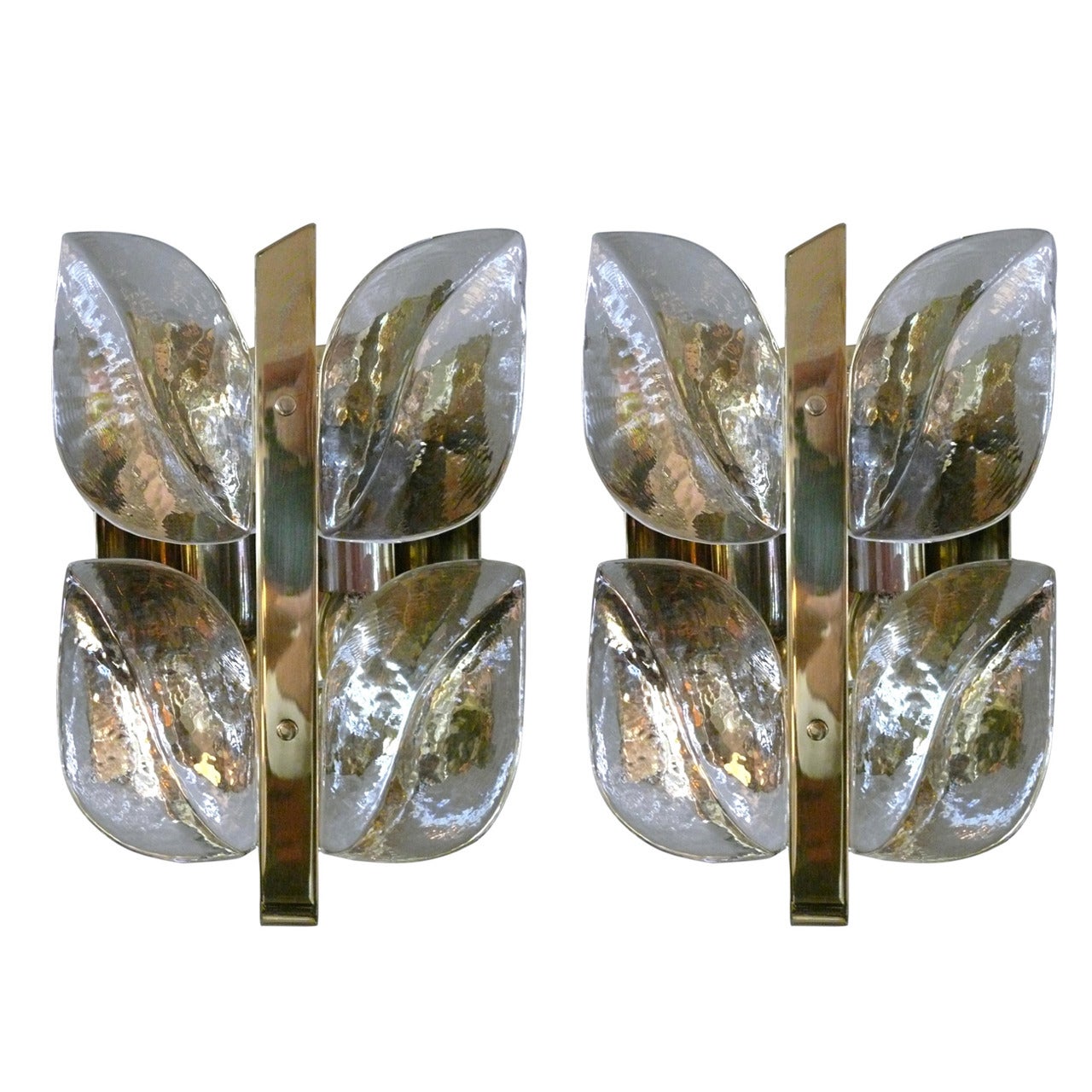 Pair of Kalmar Leaf Sconces