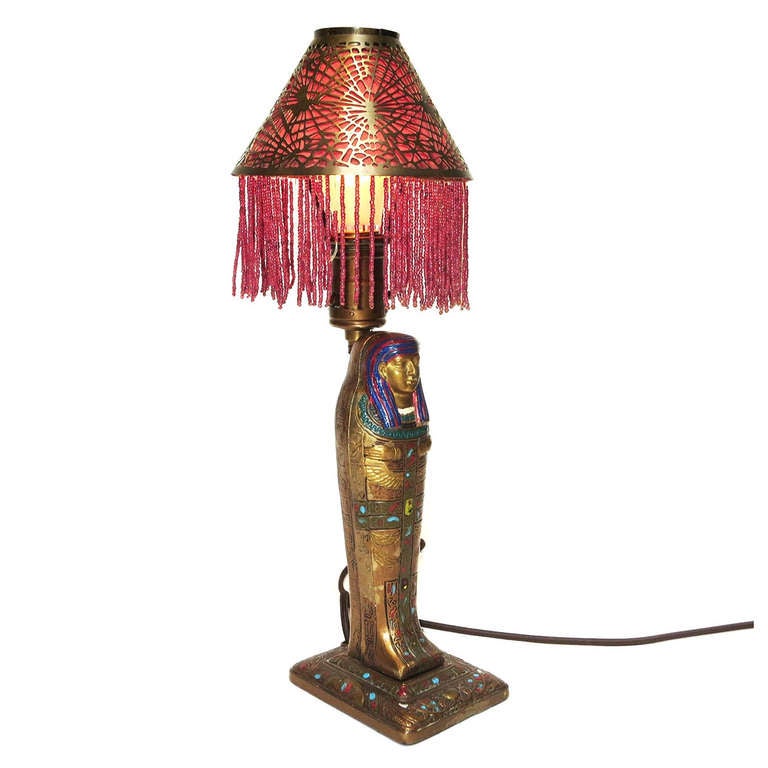 Art Metal Works Egyptian Nude Table Lamp at 1stdibs