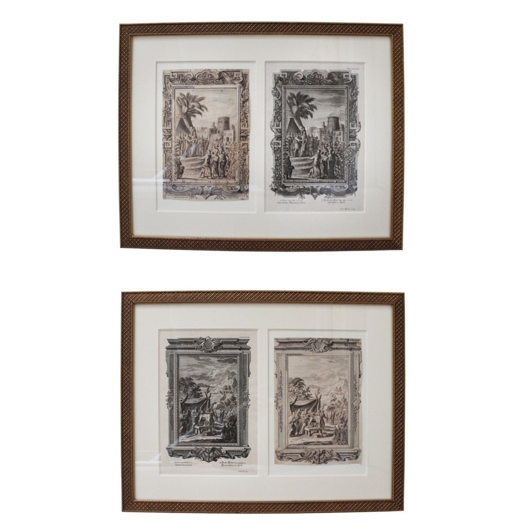 Original Drawings and First Impression Engravings by Fussli & Preissler For Sale