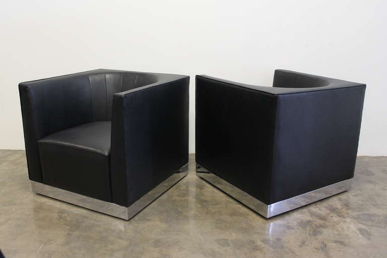 Set of Ten Modernist Cube Club Chairs, Usa, 1970s In Excellent Condition For Sale In San Diego, CA