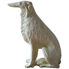 1960s Lifesize Russian Wolfhound Dog Sculpture