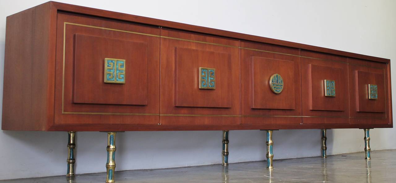 Mexican Stunning 1950s Frank Kyle Credenza  For Sale