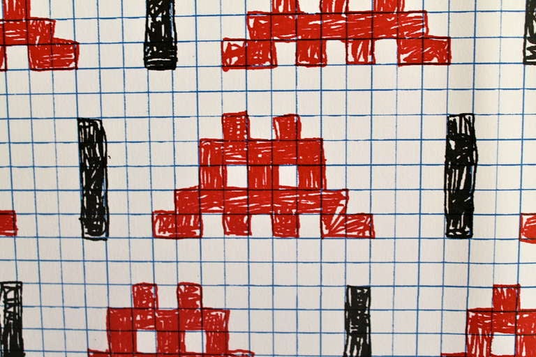 "Home Works" Art Screen Print by Invader. 2006