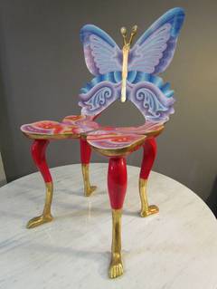 Vintage Pedro Friedeberg Butterfly and Foot Chair, Full-Size, Mexico City, 1973