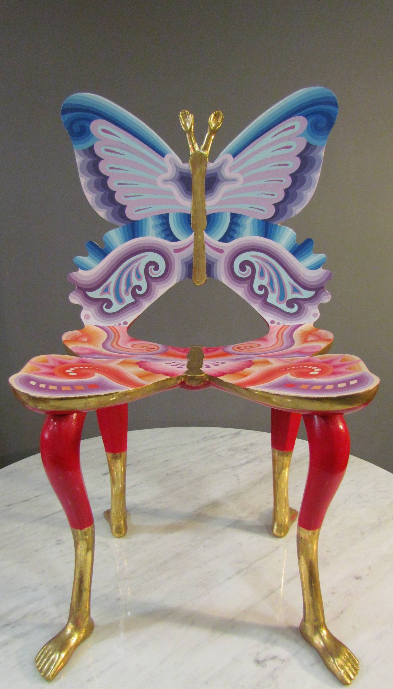 Mid-Century Modern Vintage Pedro Friedeberg Butterfly and Foot Chair, Full-Size, Mexico City, 1973 For Sale