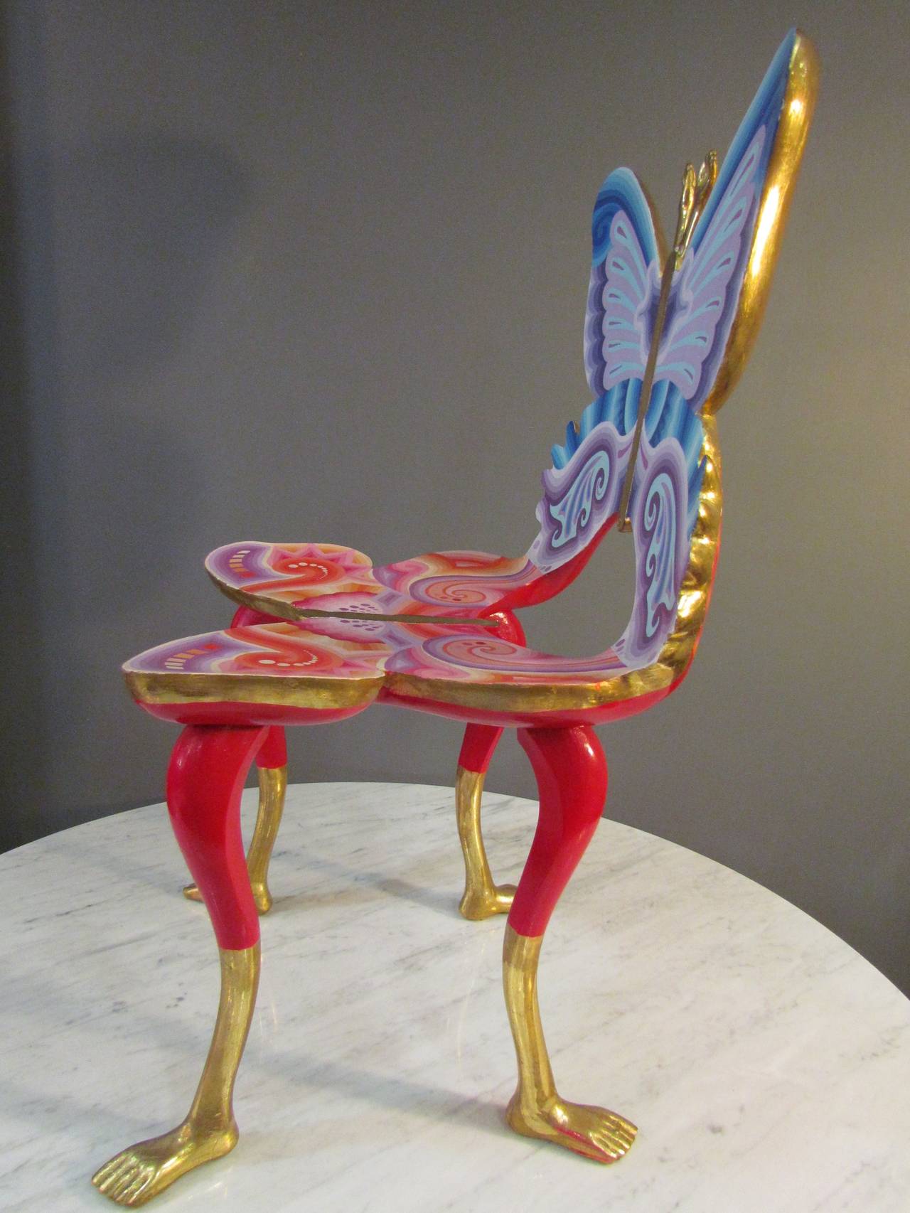 Vintage Pedro Friedeberg Butterfly and Foot Chair, Full-Size, Mexico City, 1973 For Sale 2