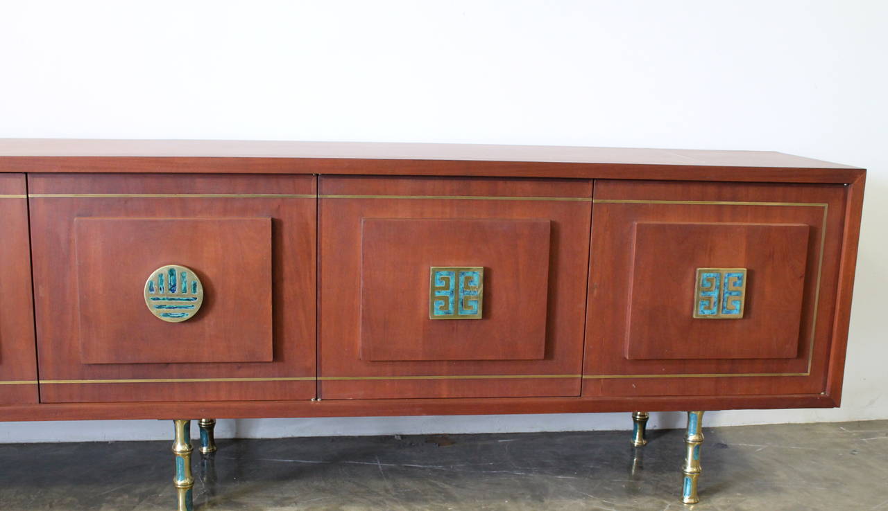 Mid-20th Century Stunning 1950s Frank Kyle Credenza  For Sale