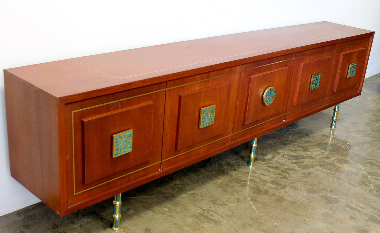 Stunning 1950s Frank Kyle Credenza  In Good Condition For Sale In San Diego, CA