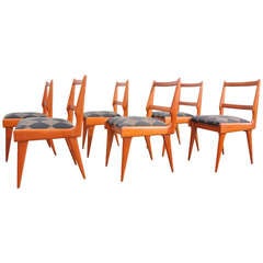 Sculptural Brazilian Chairs, Carlo Hauner Style (Caviona Wood) c.1950's