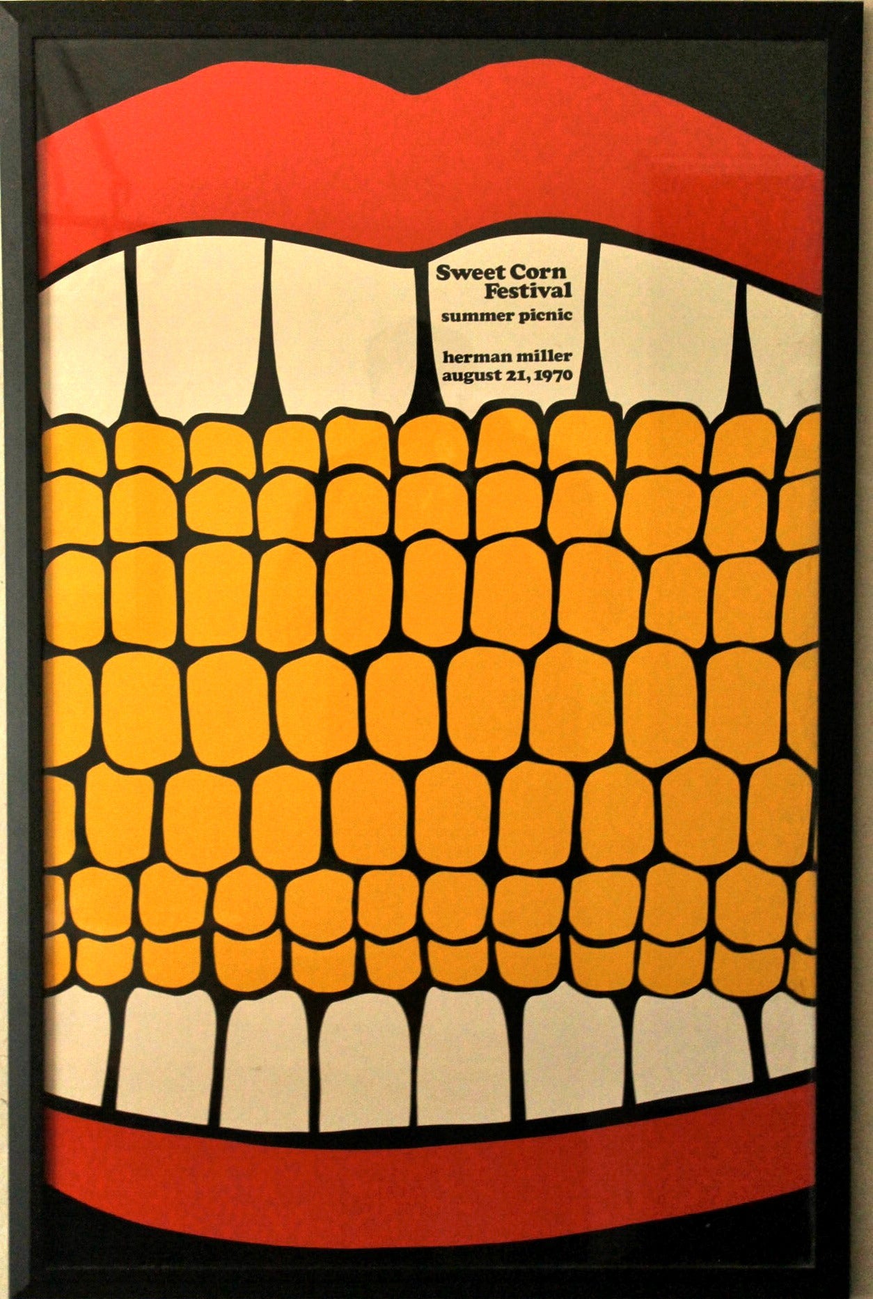 Vintage Herman Miller Picnic Poster by Stephen Frykholm c.1970