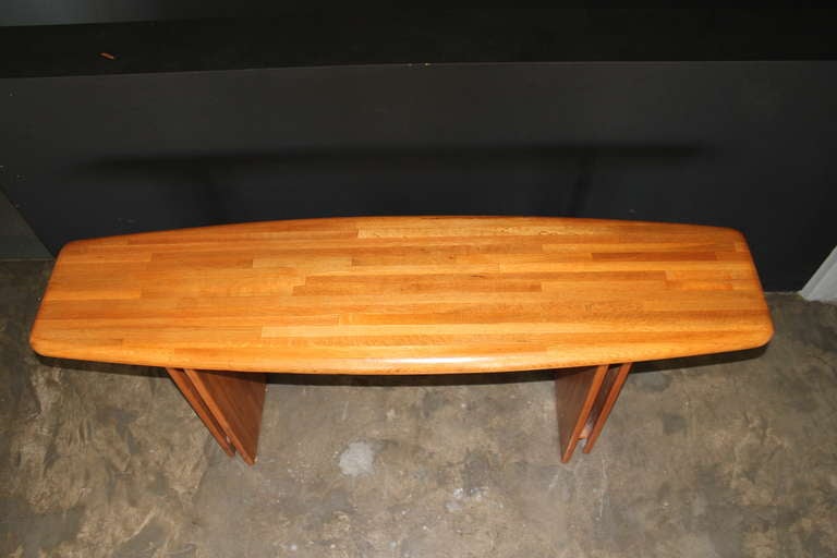 American Craftsman Rare Console Table by California Craftsman Lou Hodges c.1976