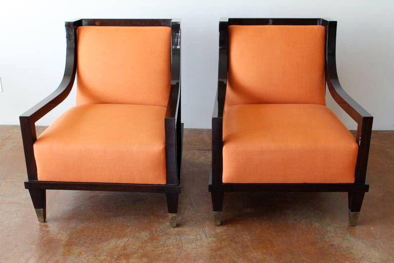 Important and Documented Robert & Mito Block Sofa and Club Chairs. Mexico, 1948. 2