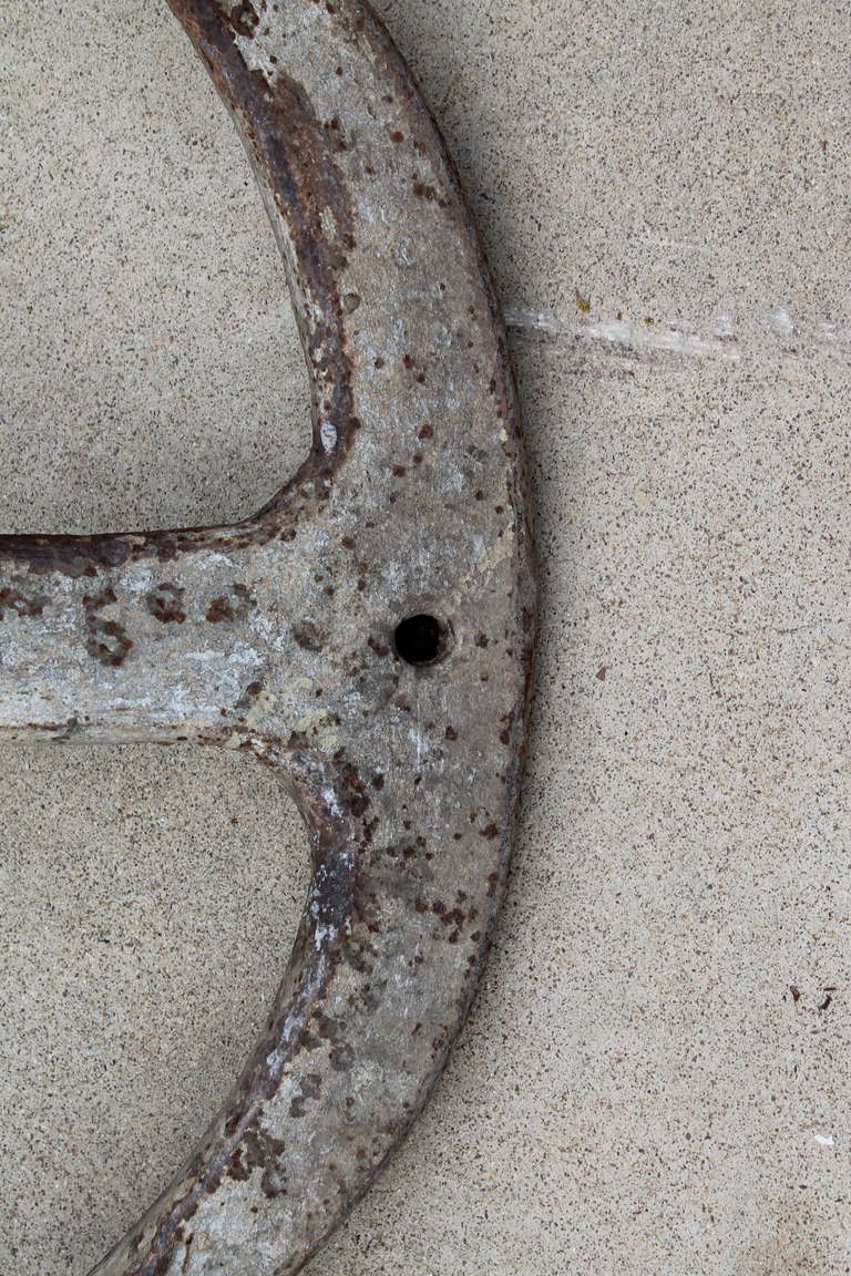 Hand Forged Hammered Iron Ship Anchor c.1920 2