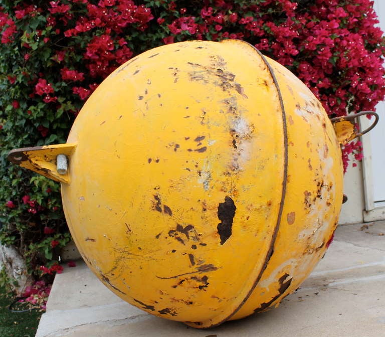 Mid-20th Century Large-Scale Metal Spherical Steel Bouy - Sculptural Object
