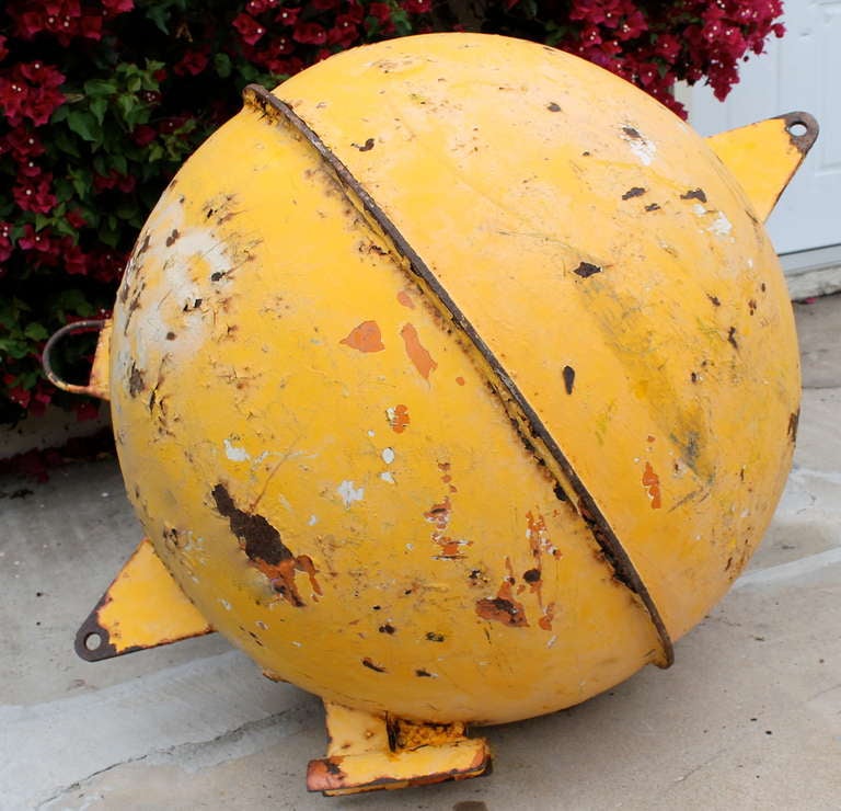 Large-Scale Metal Spherical Steel Bouy - Sculptural Object 2