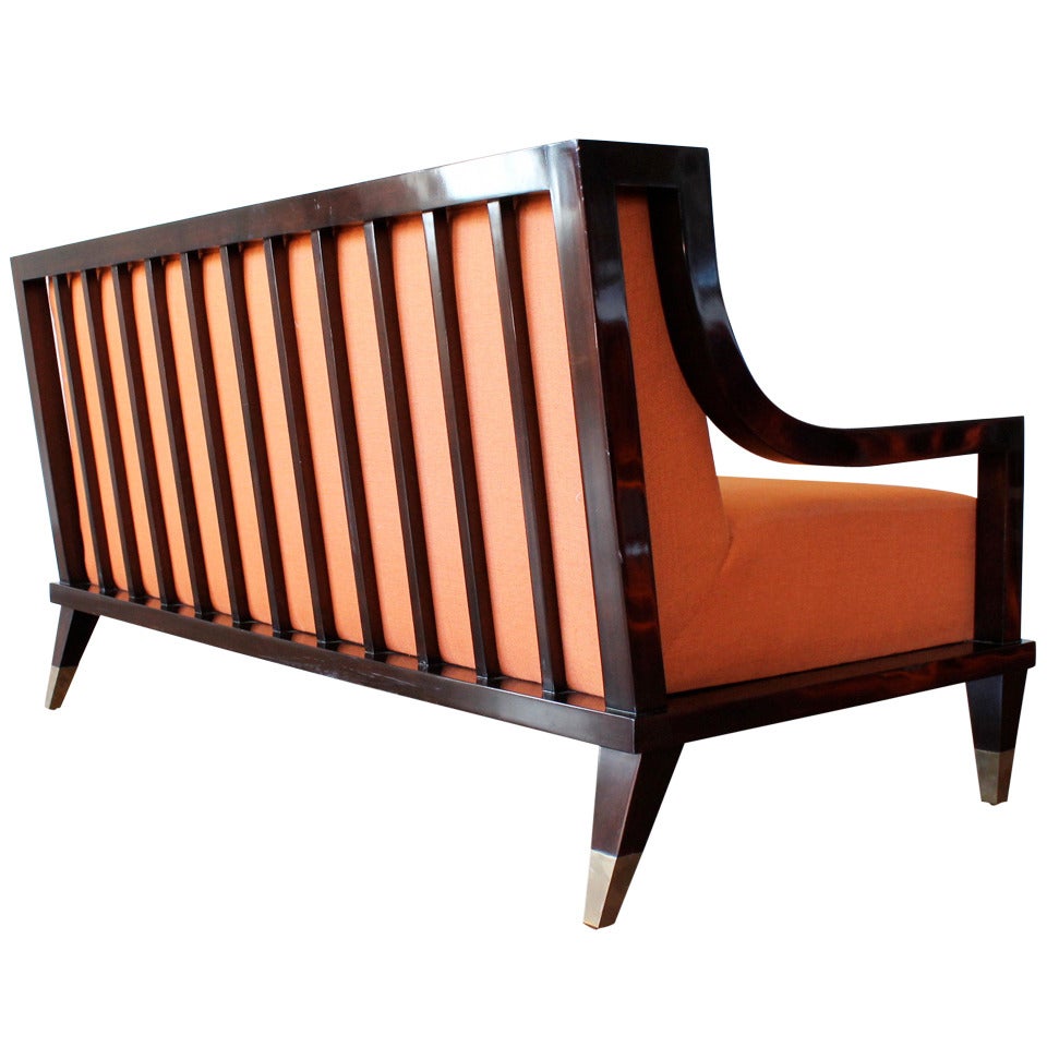 Exceptional and Documented Robert and Mito Block Settee or Sofa, Mexico, 1948 For Sale